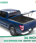 Truck bed showing 36 Inch Gas Strut Replacement Set of 2 for Tonneau Covers Campers RV Beds Doors Hatches Storage Lids Boat Lids and More 60lb Lift Support 267N ML2460 Heavy Duty Beefy Easy Install for Smooth Lifting