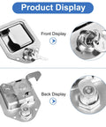 Front and back display of Truck Tool Box Lock Replacement Keyed Different Five Eighth Inch Cylinder Fits Toolbox Handle Latch