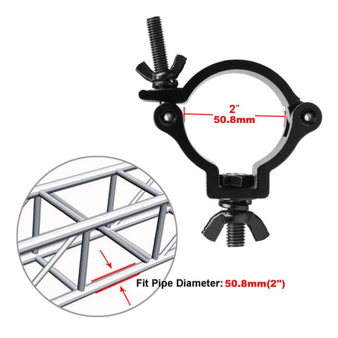 Heavy Duty Truss Clamp For Stage Lighting Fits 2 Inch Outer Diameter Truss Aluminum Alloy 6061 DJ Lights And Projectors PAR Lights