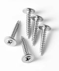 Five #8 x 3/4 Inch Truss Head Wood Screws, 410 Stainless Steel Self Tapping Screws for Wood to Metal, corrosion resistant