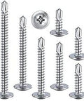 Assorted 200pcs #8 x 1 Inch Sheet Metal Self Tapping Screws 410 Stainless Steel Truss Head High Strength Quick Tapping Screws