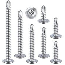 Assorted 200pcs #8 x 1 Inch Sheet Metal Self Tapping Screws 410 Stainless Steel Truss Head High Strength Quick Tapping Screws