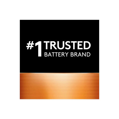 Number one trusted battery brand logo with a copper and black design, related to AA Alkaline Batteries 36 Pack With Power Boost For Everyday Devices.