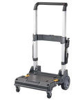 Heavy Duty TSTAK Trolley Cart With 360 Degree Swivel Front Casters And Telescoping Aluminum Handle 200 Lb Load Capacity Stackable Tool Carrier For Garage And Shop Pro Use DeWalt