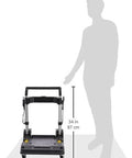 Heavy Duty TSTAK Trolley Cart With 360 Degree Swivel Front Casters And Telescoping Aluminum Handle 200 Lb Load Capacity