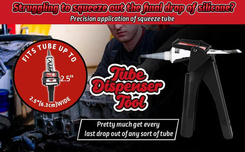 Tube Dispenser Tool For Squeeze Easy Control Of RTV Silicone Extrusion Industrial 2.5 Inch Size Master The Squeeze