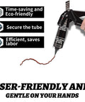 Hand using Tube Extrusion Tool Efficient RTV And Silicone Dispenser That Maximizes Material In Every Tube And Prevents Waste