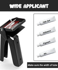 Pro Grade Tube Squeezer Tool For Silicone And RTV Dispensers, Industrial Size Tube Grip Shown With Suggested Tube Uses