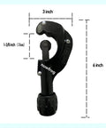 Versatile Tubing And Pipe Cutter For Copper Brass PVC Thin Stainless Steel And Aluminum From One Eighth Inch To One And Three Eighths Inch Outer Diameter With An Extra Blade And Reamer Lightweight Alloy Steel For Clean Precise Cuts In Plumbing And DIY shown with size measurements