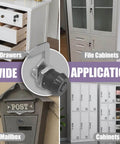 Secure toolboxes and drawers with this one pack of five eighth inch tubular cam locks in zinc alloy, keyed alike for convenience, includes keys, 90 degree rotation, fits toolbox, cabinet, and drawer latches with hook cam design