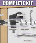Secure toolboxes and drawers with this one pack of five eighth inch tubular cam locks in zinc alloy, includes keys, 90 degree view.
