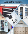 Durable 5/8 inch tubular cam toolbox locks with two keys, zinc alloy chrome finish, shown for toolboxes, lockers, cabinets.