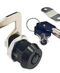 Secure toolboxes and drawers with this one pack of five eighth inch tubular cam locks in zinc alloy, keyed alike shown with keys