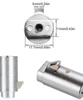 Tubular Vending Machine Lock With Keys Three Pack Keyed Alike Zinc Alloy Chrome lock with dimensions and features displayed