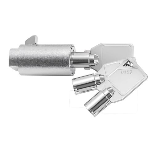 Tubular Vending Machine Lock With Keys Three Pack Keyed Alike Zinc Alloy Chrome Durable Workhorse Replacement Lock
