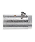 Side view of a durable chrome tubular vending machine lock with zinc alloy, ideal for Coke snack candy soda machines replacement in busy environments.