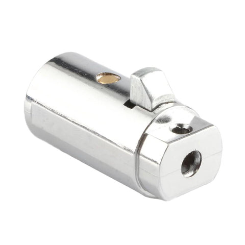 Close-up of silver Tubular Vending Machine Lock With Key For Soda And Snack And Candy And Gumball Machines Universal Fit All Keys Alike