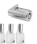 Tubular Vending Machine Lock With Keys Three Pack Keyed Alike Zinc Alloy Chrome Durable Workhorse Replacement Lock for T Handle Machines