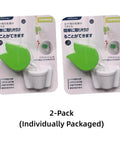 Tulip Shaped Extra Thick Foam Door Pinch Guard And Baby Proof Stopper 2 Pack in green, individually packaged on backing cards.