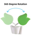 Tulip Shaped Extra Thick Foam Door Pinch Guard And Baby Proof Stopper 2 Pack shown with 360-degree rotation feature