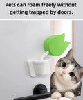 Tulip Shaped Extra Thick Foam Door Pinch Guard And Baby Proof Stopper 2 Pack installed on door preventing slams and pet injuries