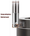 Three Eighths Inch Shank Tungsten Steel Indexable Boring Bar End Mill Tool Holder For Rough Milling And Deep Feed With 90 Degree Right Hand Cut
