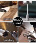 Ten Piece Tungsten Carbide Double Cut Rotary Burr Set With One Eighth Inch Shank used for grooving, reaming, polishing, and grinding
