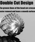 Close-up of tungsten carbide burr from Ten Piece Tungsten Carbide Double Cut Rotary Burr Set With One Eighth Inch Shank For Rotary Tools