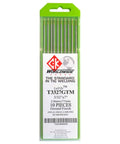 Layzr Chartreuse EWG LaYZr Tungsten Electrode Three Thirty Second Inch By Seven Inch 10 Pack For Robotic Welding Package