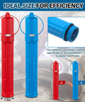 Double Pack Tungsten Holder for TIG Welding Rods, 7.9 Inch Storage Tube With Magnetic Base, Red and Blue Canisters