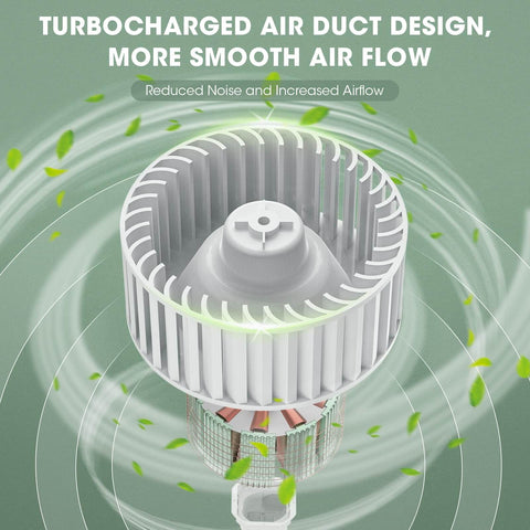 Turbocharged air duct of 120 CFM Bathroom Exhaust Fan With Light Ultra Quiet 1.0 Sones Ceiling Mount Ventilation Easy Install