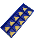 TPMR160308 YBC251 Turning Inserts Set Of 10 For Lathe And Milling CVD Coated Carbide Inserts in a blue packaging.