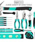 104 Piece Home Repair Tool Set With Easy Carrying Pouch For DIY Projects And Everyday Fixes Includes Hammer Pliers Screwdrivers Bits