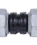 Twin Sphere Neoprene Rubber Expansion Joint Union To Union 1 Inch DN25 For Dynamic Systems With Noise And Vibration Isolation