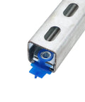 Strut Channel Nuts With Twist Tab Hundred Pack Three Eighths By Sixteen Thread Zinc Electroplated For Use With Unistrut Channels Secure Reinforced Nut For Attaching Fittings And Accessories To Channel Surfaces installed in metal channel