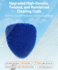 Close-up of a blue microfiber pad for Windshield Cleaning Tool With Extendable Handle And Microfiber Pad Set For Auto Glass