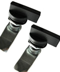 Two Pack Thumb Operated Offset Cam Locks For 1-7mm Door Thickness, 0.8 Inch Hole, Zinc Alloy Lock Body With ABS Handle, Black Cam Locks