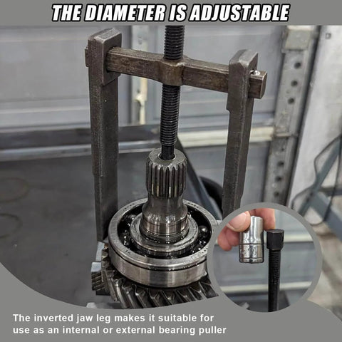 Two Jaw Gear Puller 8 Inch Carbon Steel Bearing Puller And Remover Tool in use removing a bearing from a shaft