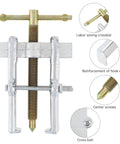 Three Inch Two Jaw Bearing Puller Tool Set With Adjustable Carbon Steel Mandrel Gear Pulley And Flywheel Remover image