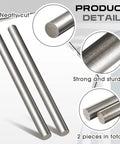 Two Pack 12 Inch Long 0.625 Inch Diameter 1018 Carbon Steel Round Rods, Cold Rolled, Unpolished Finish for Shafts