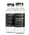 Two Pack 30 mL Glass Reconstitution Vials With Deionized Water And 0.9 Percent Benzyl Alcohol For Research Use, front view