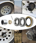 Two Pack 3500 Lb Trailer Axle Bearing Kit For 1-3/8 To 1-1/16 Inch Spindles Includes L68149 L44649 Boat Wheel Bearings displayed