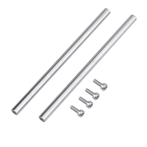 Two Pack 8mm By 350mm Linear Motion Rod Shafts With End Hollow Ends And 4mm Inner Holes Includes M4 Screws For CNC Machines And 3D Printers