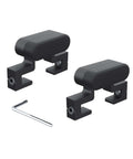Two Pack Aluminum Barn Door Stopper For Top Track 1 9 16 Inch With Hex Wrench And Rubber Buffer in black aluminum