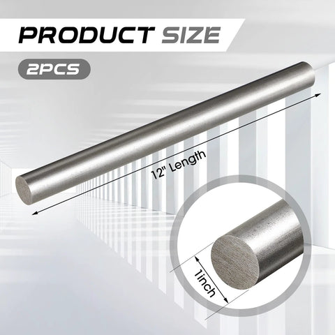 Two Pack 1018 Carbon Steel Round Rods 1 Inch Diameter 12 Inch Length Built To Last Cold Rolled Steel Bar Unpolished Finish