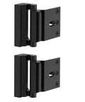 Two Pack Door Reinforcement Locks add security by reinforcing entry doors against forced openings, withstand up to 800 lbs, shown in black.