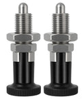 Two Pack M10x1.5 Spring Plunger Ball Nose 304 Stainless Steel Push Fit Indexing Plunger