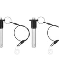 Two Pack Quick Release Pins Half Inch Diameter By One Point Six Inch Length Ball Locking Pins With Push Button and Wire