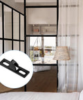 Two Pack Sliding Door Keepers For Sliding Glass Doors Lock Latch Replacement With Mounting Screws Included Black Finish Installed View