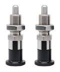 Two Pack Push Fit Ball Nose Spring Plungers Stainless Steel Retractable Indexing Pins M12 By 1.5 Threads Front View